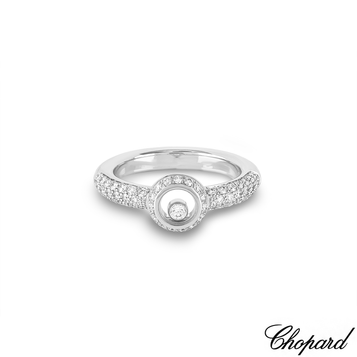 Chopard White Gold Happy Diamonds Ring 82/2902-1109